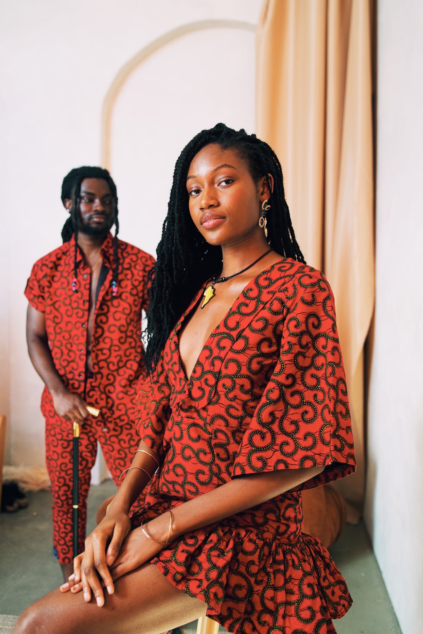 Fiery Red Men’s Set - ‘Edem’