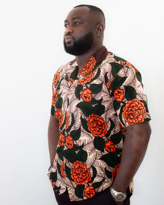 Leaf-Me Men Shirt - Brown