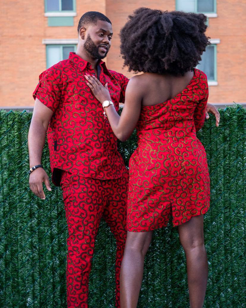 Fiery Red Men’s Set - ‘Edem’