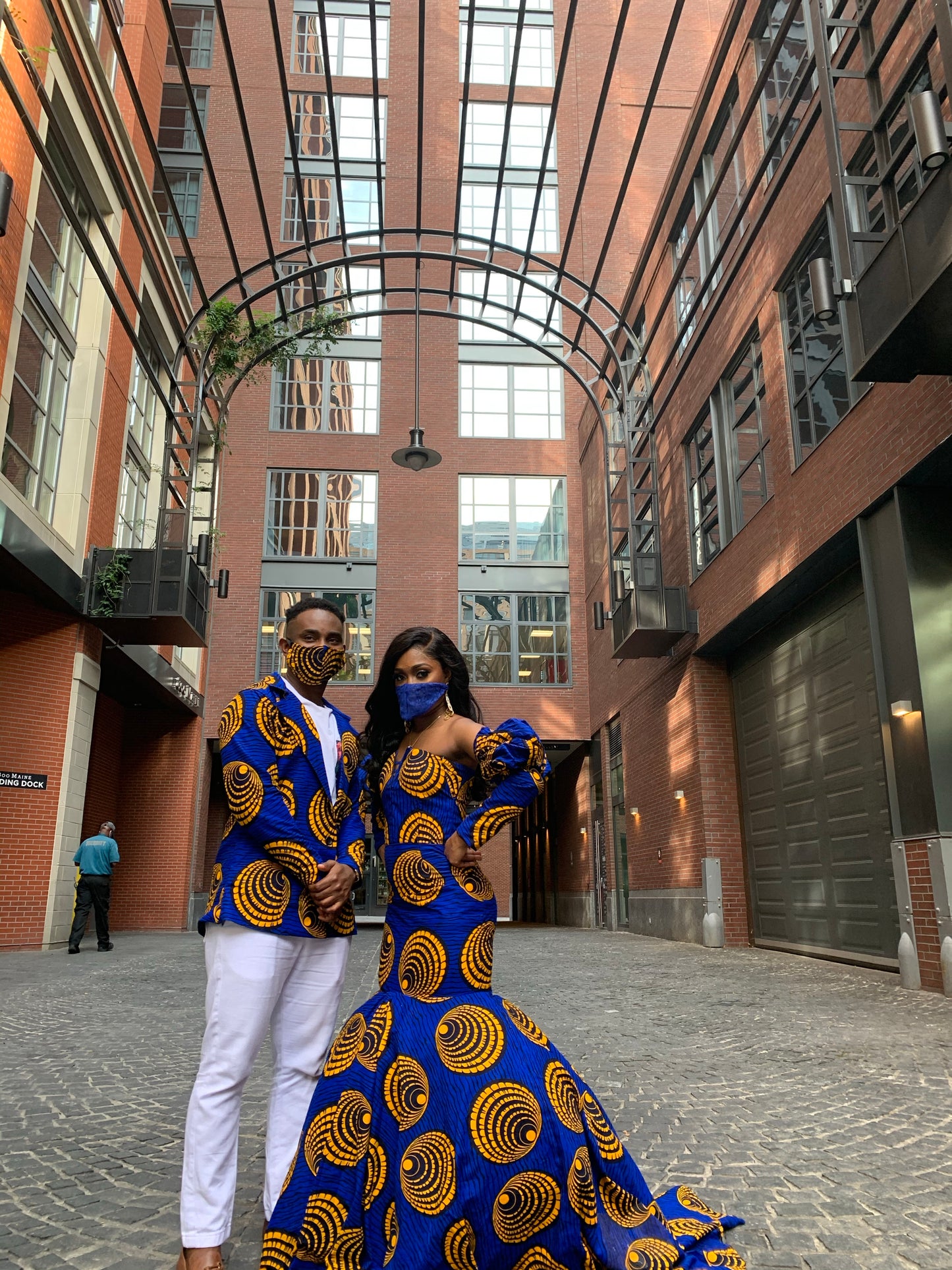 His & Hers Ankara Matching Pre-Wedding Set