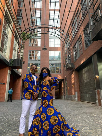 His & Hers Ankara Matching Pre-Wedding Set