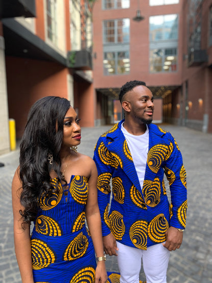 His & Hers Ankara Matching Pre-Wedding Set