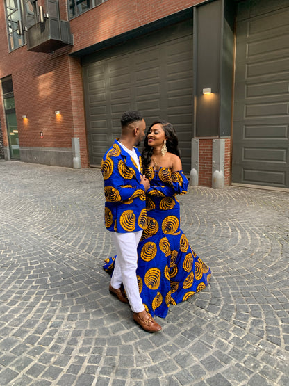 His & Hers Ankara Matching Pre-Wedding Set
