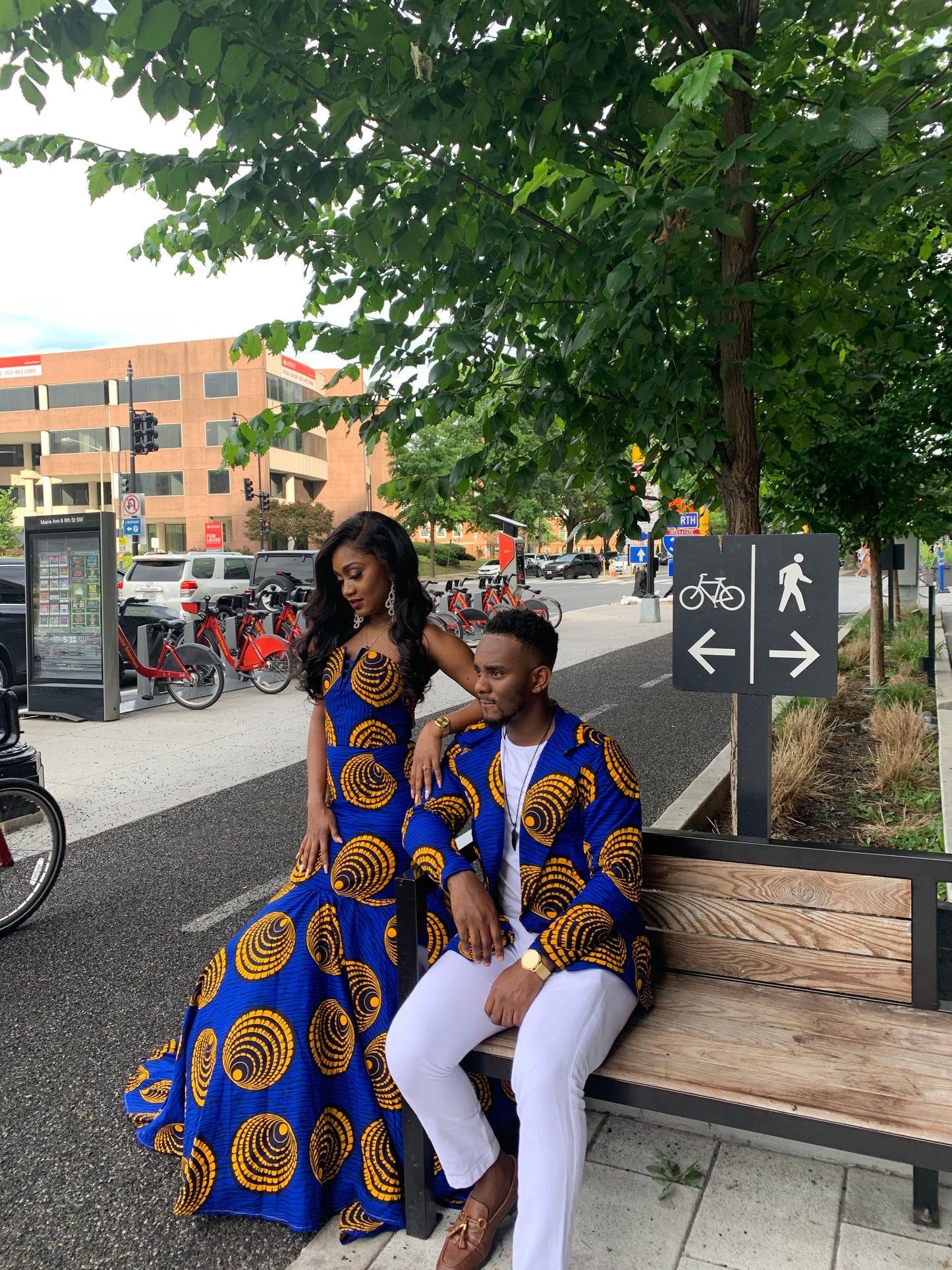 His & Hers Ankara Matching Pre-Wedding Set